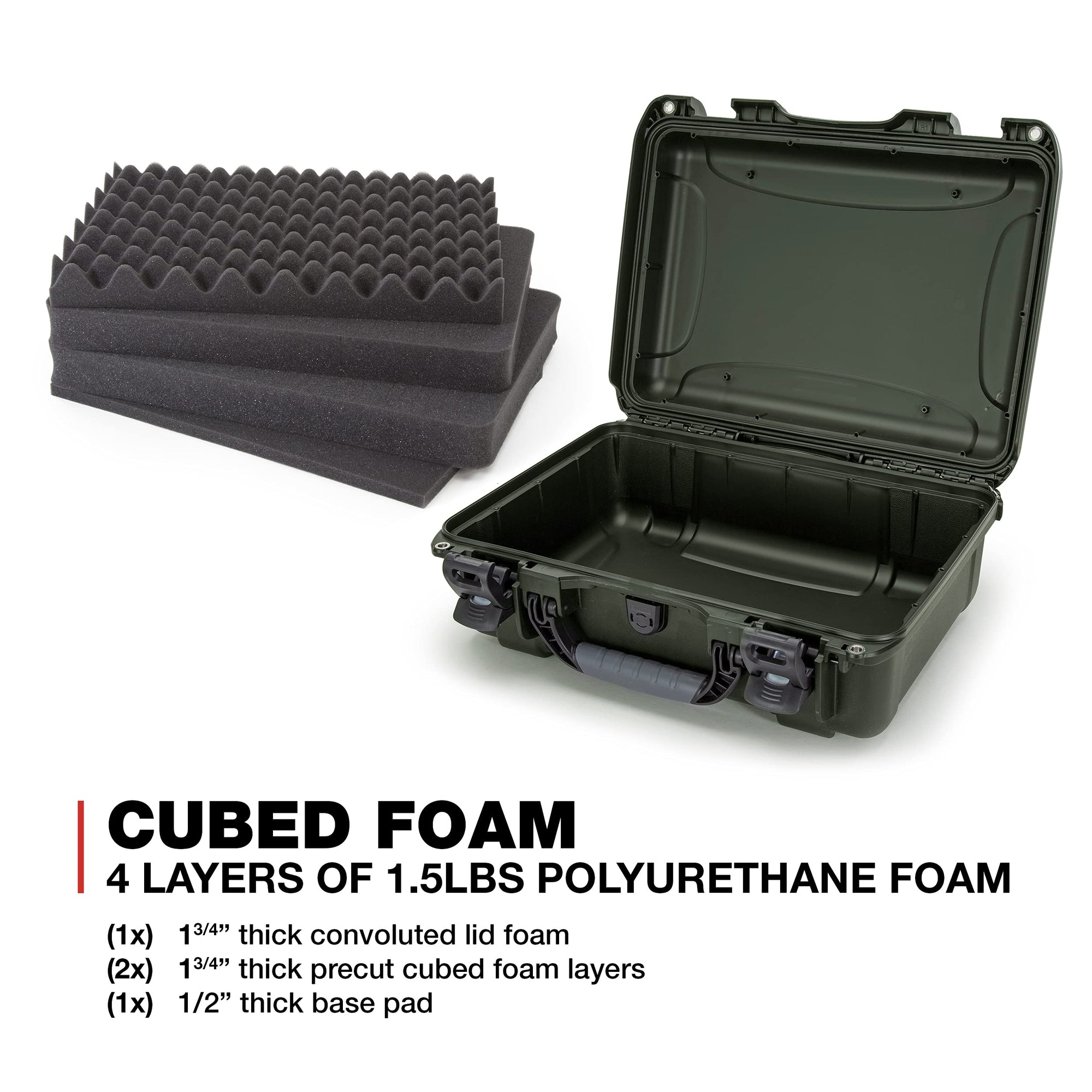Waterproof Nanuk 925 Hard Case with Foam Insert - Olive