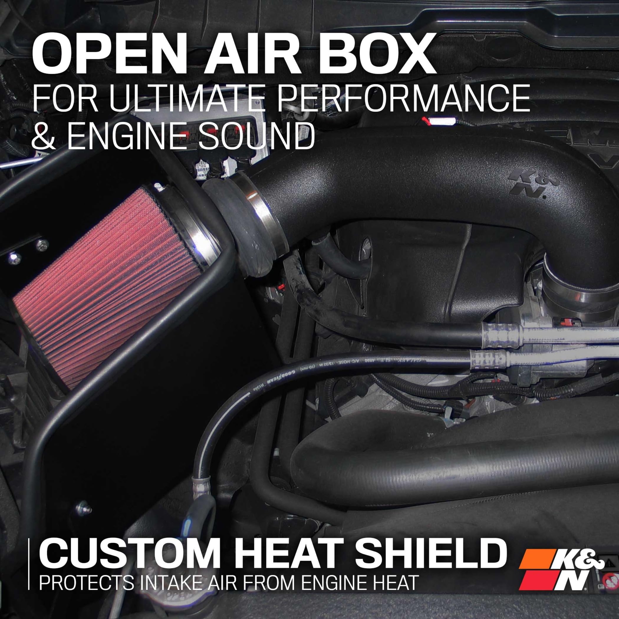 Cold Air Intake System K&N: High-Flow Air Filter, Increase Performance & Towing: Compatible with 2009-2023 RAM/DODGE 1500 Classic, 1500, 2500, 3500, 63-1561