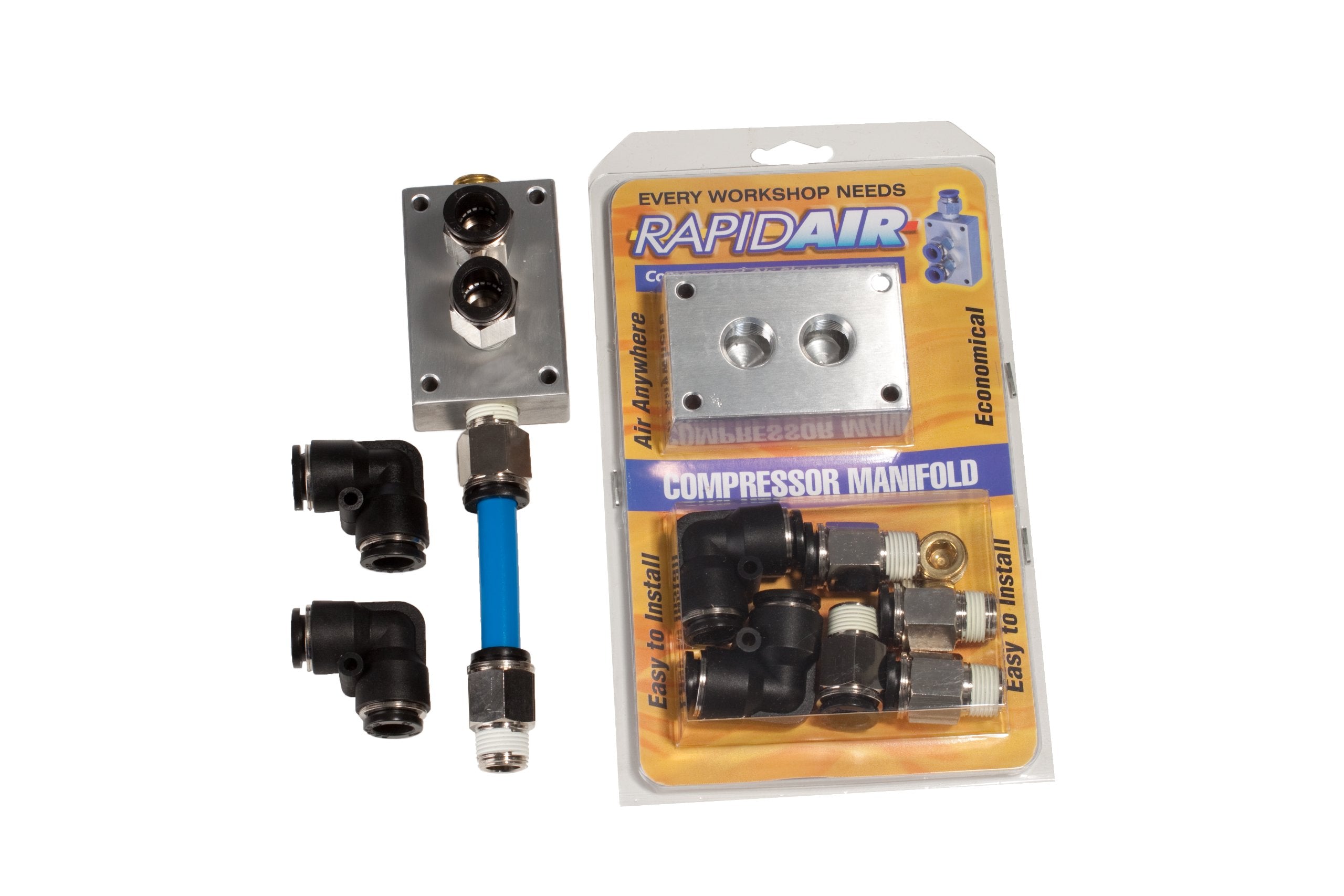 Compressor Manifold Kit Rapidair 90200 for 1/2-Inch Nylon Tubing
