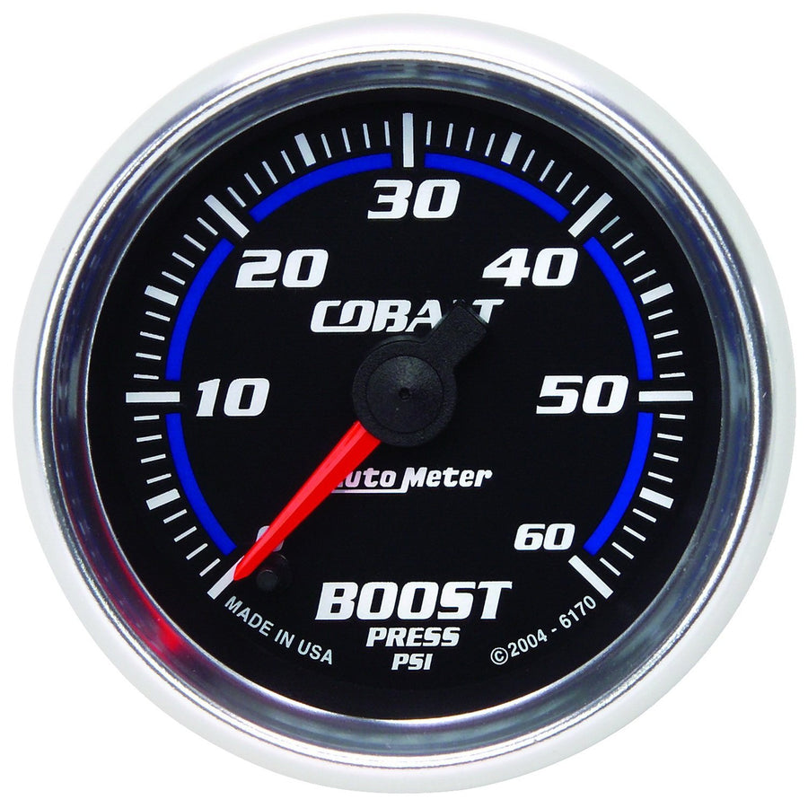 Cobalt Auto Meter 6170 2-1/16" 0-60 PSI Full Sweep Electric Boost Gauge