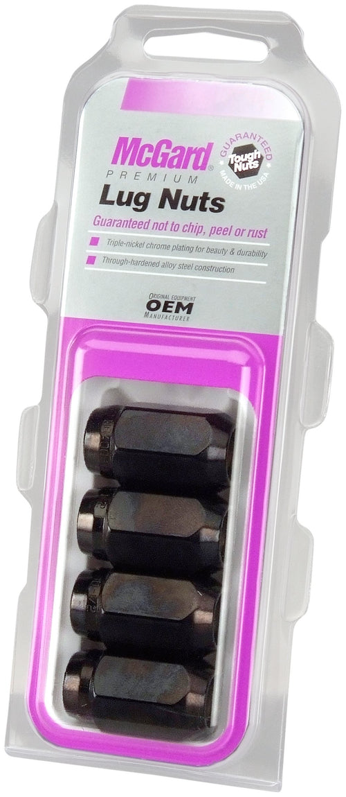 McGard 64030 Cone Seat Style Black Lug Nut Set (1/2" - 20 Thread Size) - Set of 4