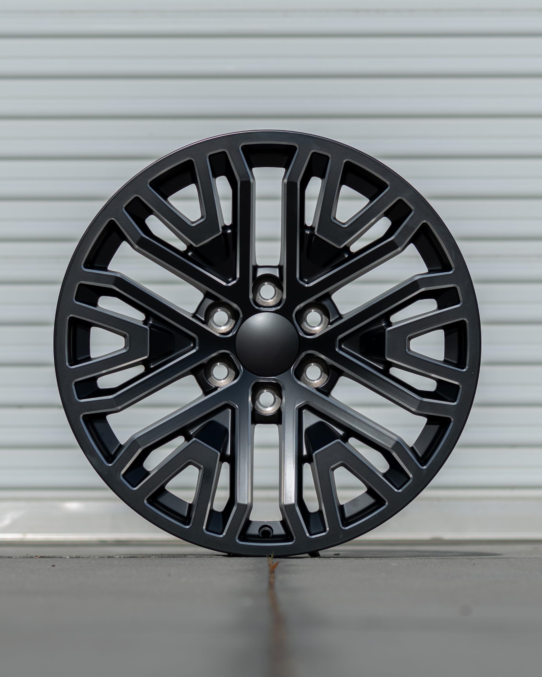 20 Inch OE Wheels CV37 Rim Fits Sierra 1500 Style 6x139.7 20x9 Satin Black with Milled Edge - Hollander 5906 (1)