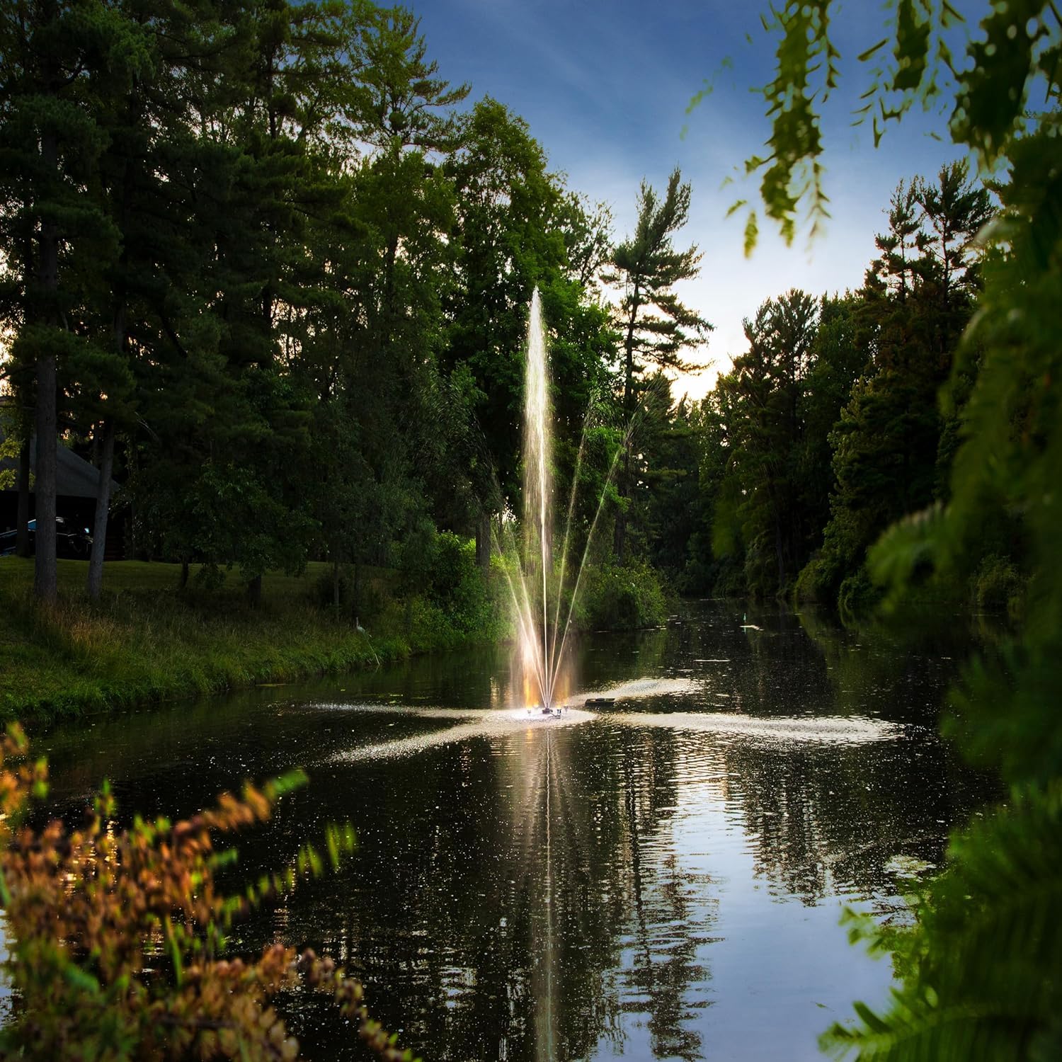 Scott Aerator Big Shot Clover Fountain - 1/2 HP 115V Pond Aerator with 70 ft. Electric Cord |Efficient Pond Aeration System | Aerating Fountain for Lakes & Ponds |Decorative Pond Fountain