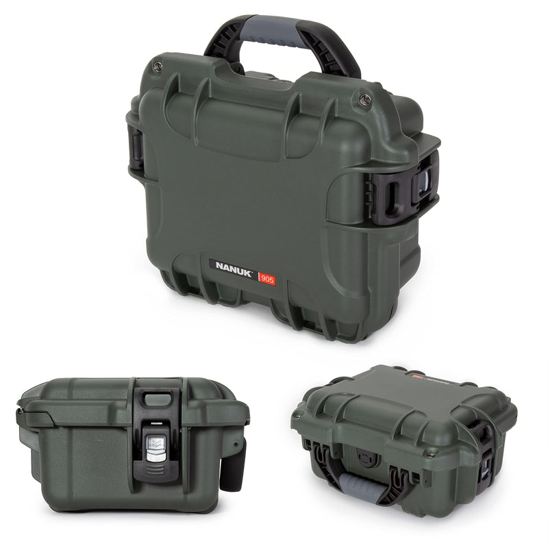 Waterproof Nanuk 905 Hard Case with Foam Insert - Olive (905-1006)