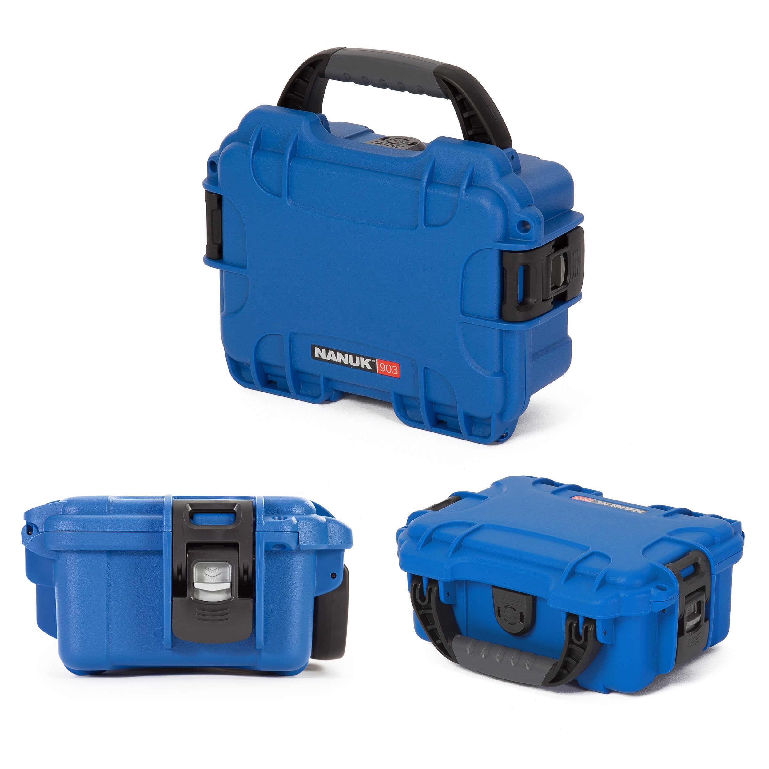 Small Nanuk 903 Waterproof Hard Case with Foam Insert 9.1" x 6.8" x 3.8" - Blue