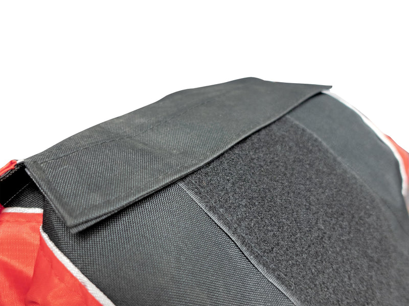 CBB-WT Counteract Wheel Totes - 4 Pack - Black Oxford Fabric 600D & Red Oxford Fabric - Size L (20-31") - Handlebar - Window Card - Tire Identifying Image