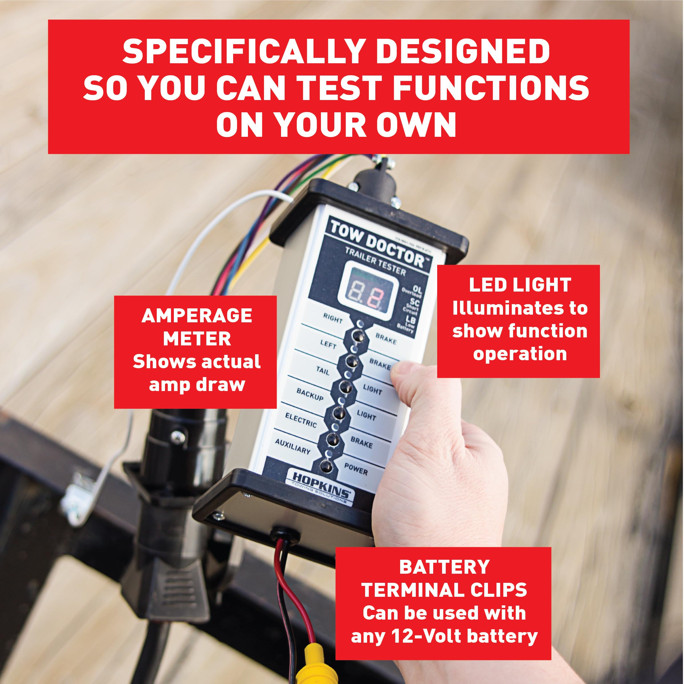 Hopkins 50928 Tow Doctor Hopkins Towing Solutions Trailer End Wire Harness Test Unit