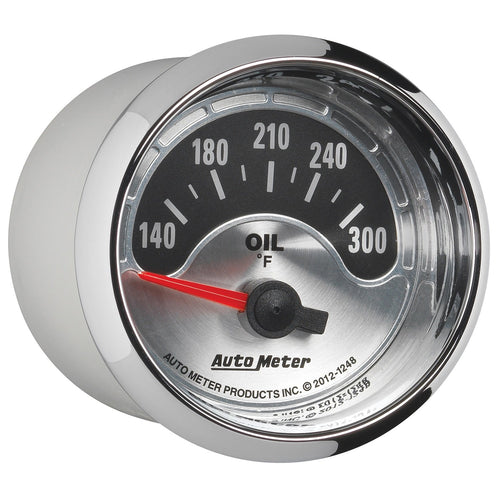 Auto Meter American Muscle 1248 2-1/16" Electric Oil Temperature Gauge (140-300 Degree F, 52.4mm)