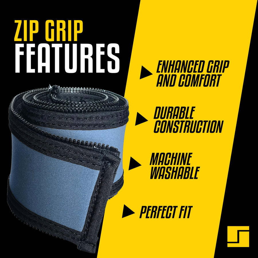 Stromberg Carlson Lend-A-Hand AM-ZIP2239B Zip Grip - RV Handrail Neoprene Grip Cover with Nylon Zipper - Machine Washable - Fits AM-533 Extended Assist Rail - Set of 22 & 39" (Blue)