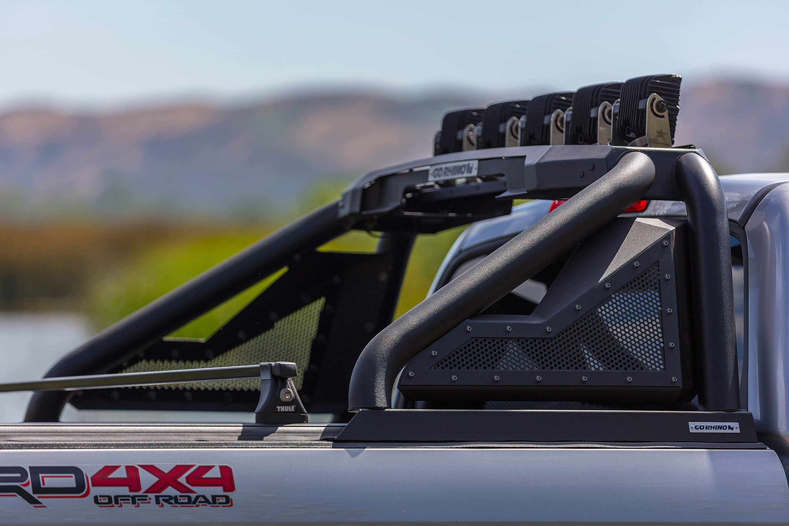 Sport Bar 2.0 Go Rhino w/Mounting for up to 6" Individual Lights & LED Light Bars up to 40" | Mild Steel, Textured Black | 911000T | Fits 15-24 Ford F-150 & Other Full Size Trucks (See Description)