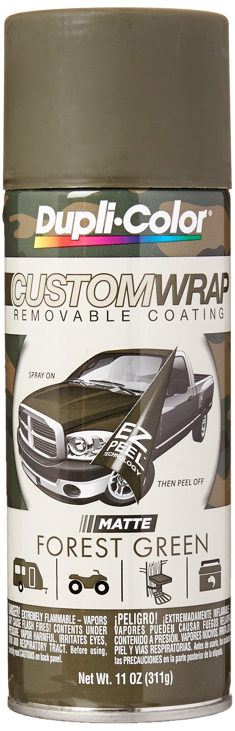 Custom Wrap Matte Dupli-Color ECWRC8147 Removable Automotive Paint – Forest Green Spray Paint - 11 oz. Aerosol Can