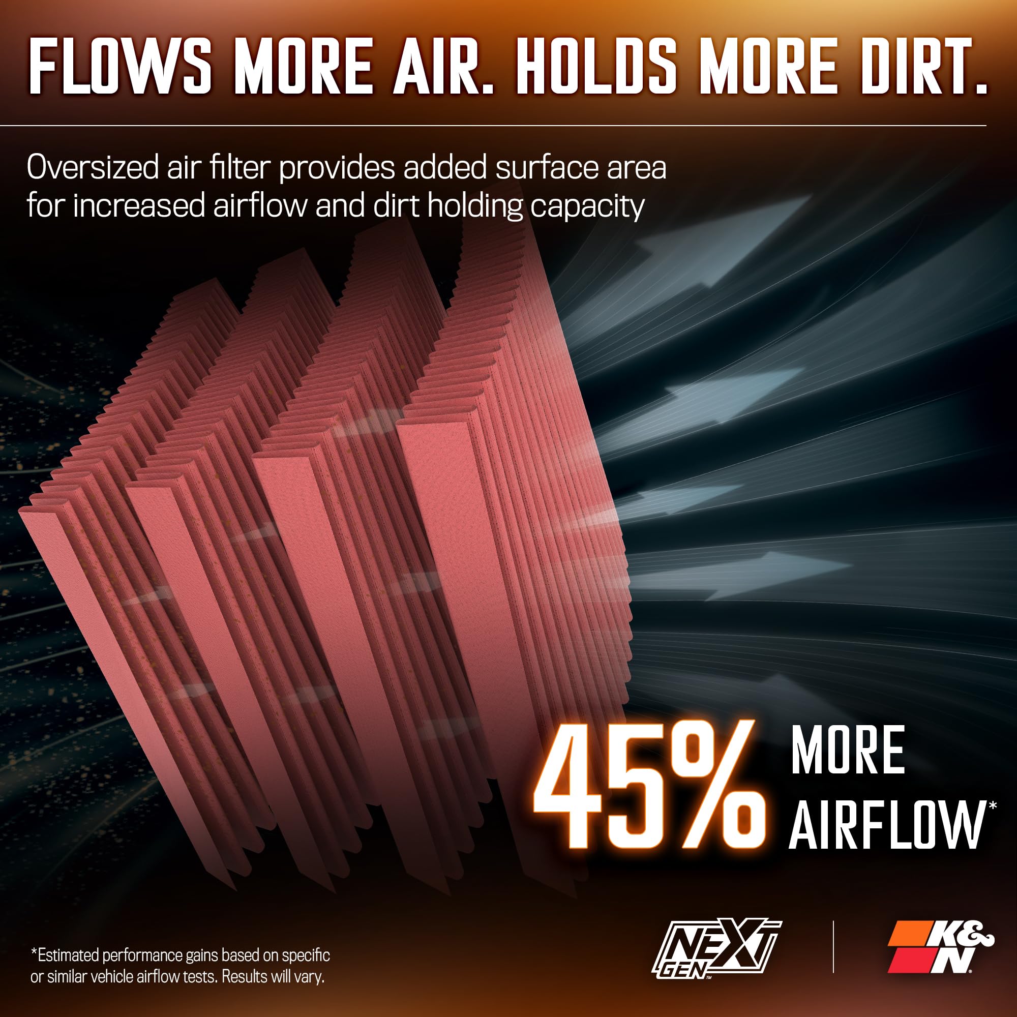 Cold Air Intake System K&N NextGen: High-Flow Cotton Filter: Compatible with 2011-2025 DODGE/JEEP: Durango, Grand Cherokee, 50-1563