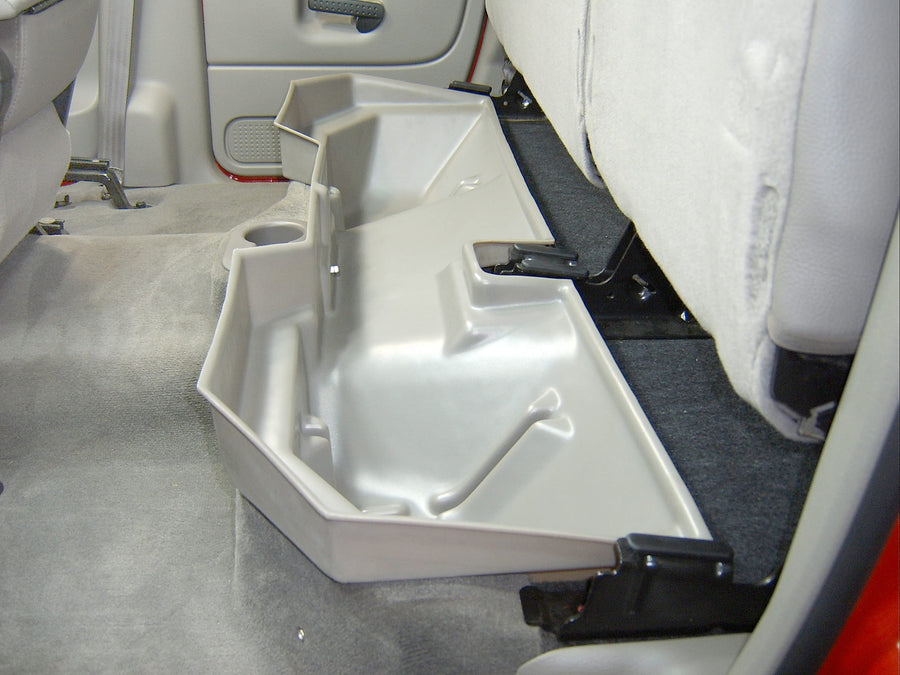 Under Seat Storage Du Ha fits 02-24 Ram 1500 & 03-25 2500 3500 Quad Cab/Crew Cab (Classic Body) w/o Factory Subwoofer | Black Heavy-Duty Multi Tool Organizer | 30016