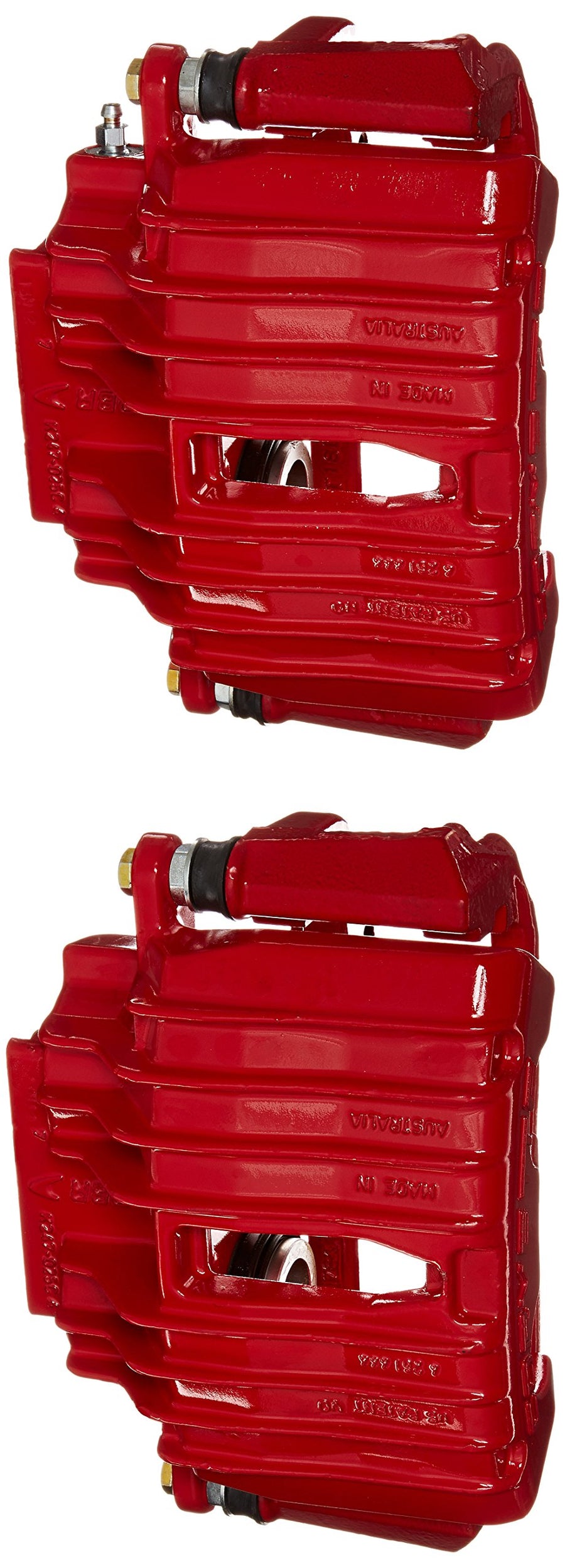 Power Stop S4702 Front Pair of High-Temp Red Powder Coated Calipers For Chevrolet Corvette 1997-2004 [Model Specific]