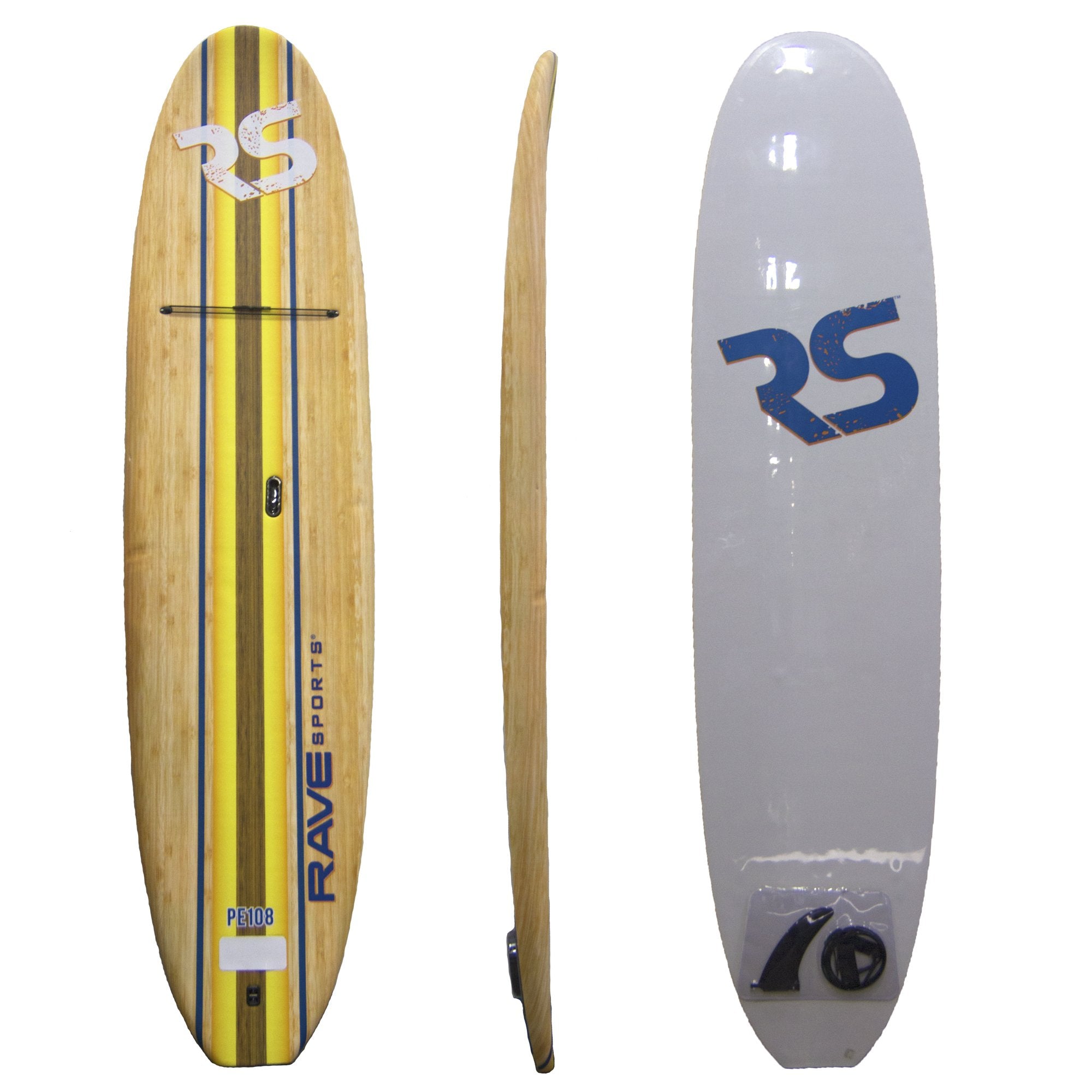 Bamboo Soft Top RAVE 2725 SUP w/Paddle and Leash - 10'8"