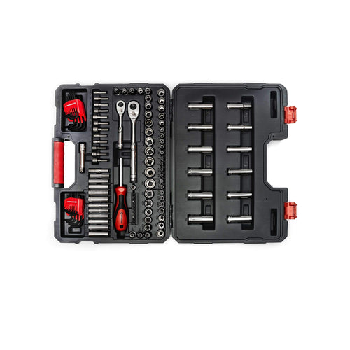 Crescent 84 Piece Mechanics Tool Set 1/4" & 3/8" Drive 6 & 12 Point Standard & Deep SAE/Metric - CTK84C