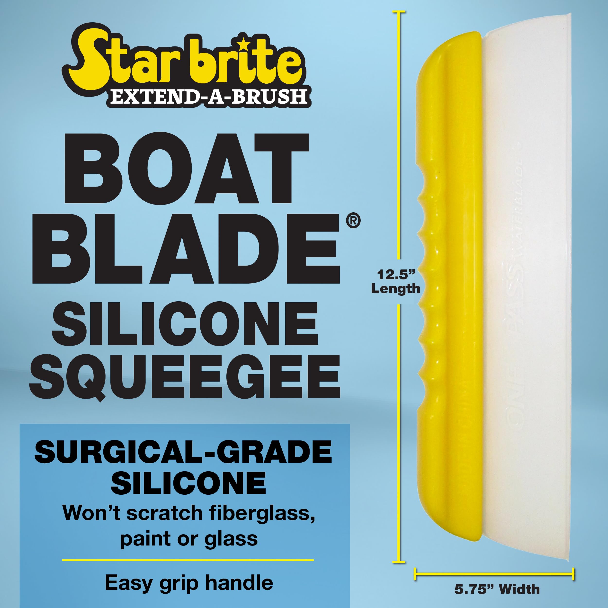 Boat Blade STAR BRITE Silicone Water Squeegee - Extend-A-Brush - 12.5" (040042)