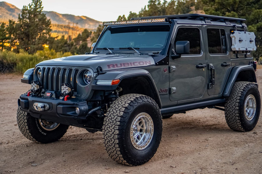 Baja Designs 50-Inch S8 LED Bar Roof Mount Light Kit for Jeep Gladiator 2020-23, Wrangler JL 2018-23, Includes Switch Wiring Harness (Driving/Combo Lens; Clear)
