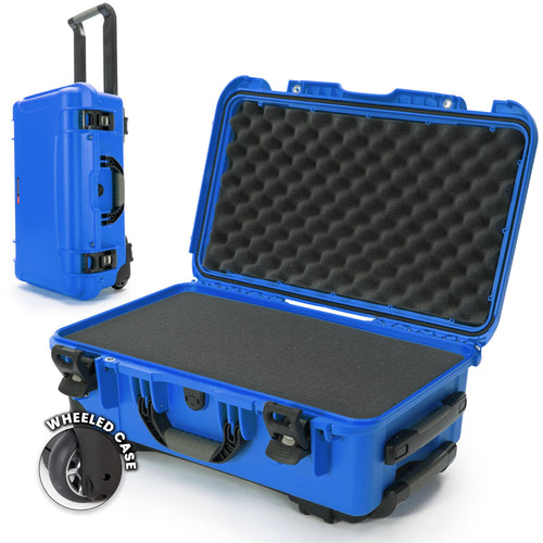 NANUK Hard Case 935 with Cubed Foam and Lid Organizer – Waterproof Protective Equipment Case with Wheels, 22” x 14” x 9” – Dustproof, Airline Carry-On Approved – Blue