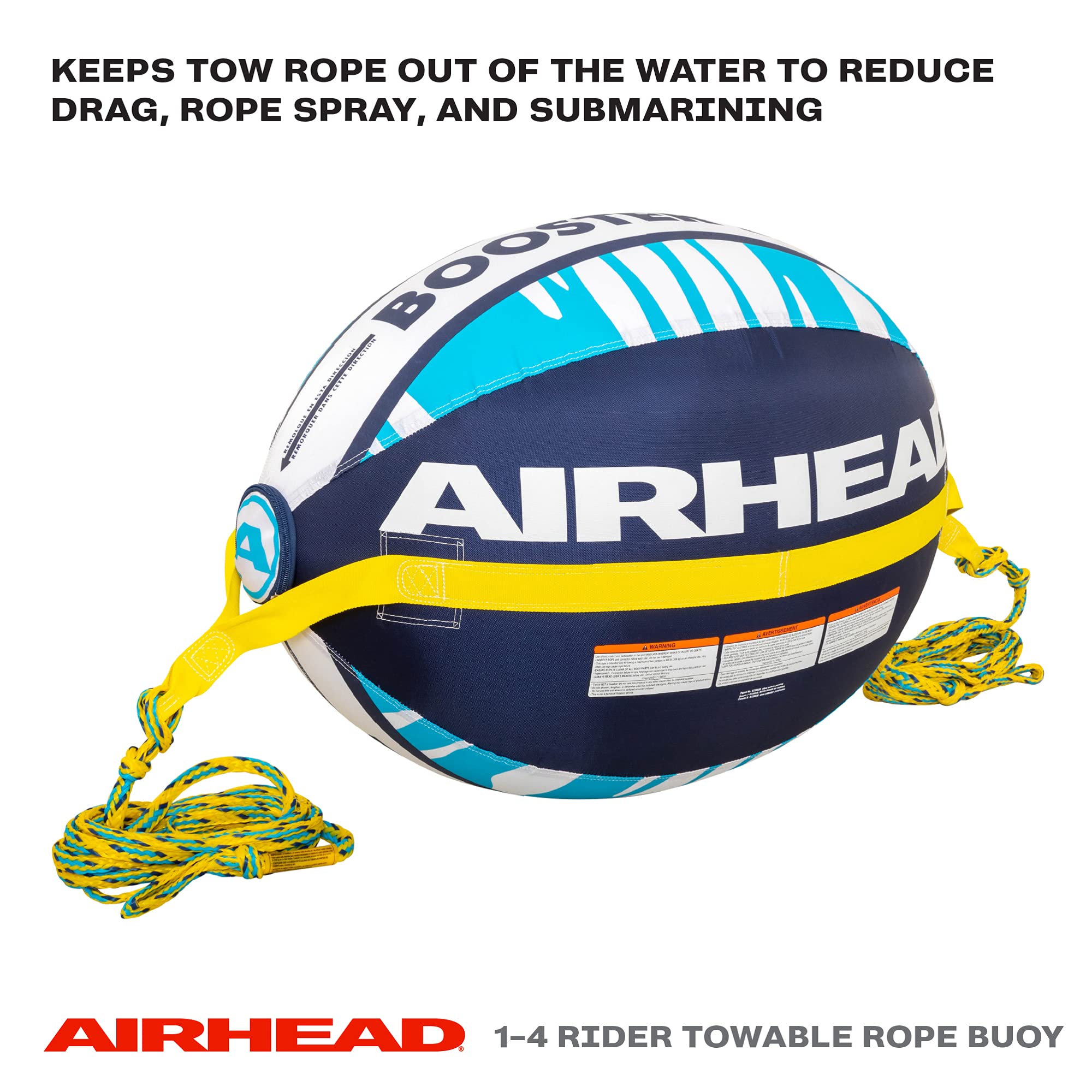 AIRHEAD Towable Tube Booster Ball, Rope Performance Ball