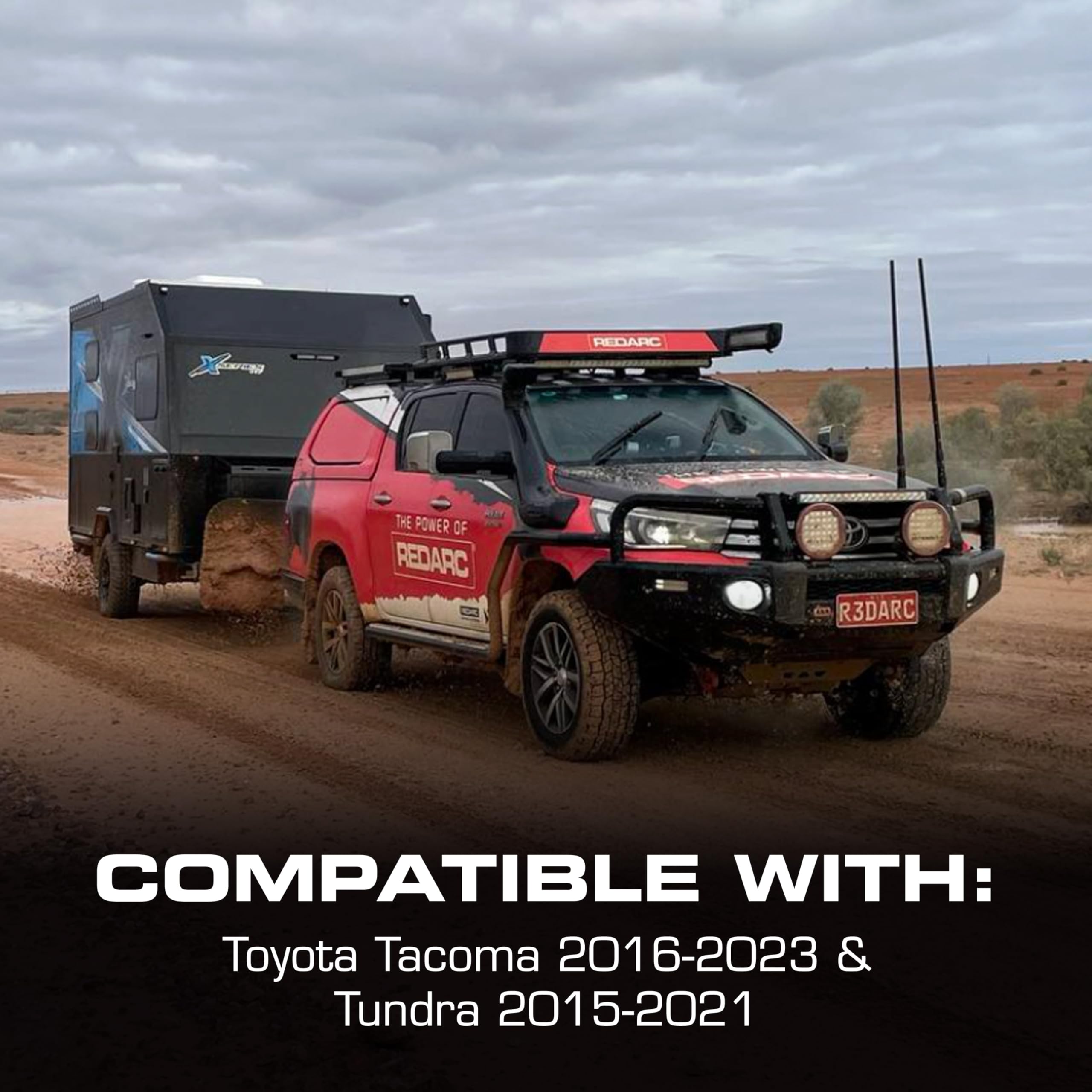 Tow-Pro Trail Kit REDARC Electric Trailer Brake Controller Kit for Toyota Tundra, Tacoma, Off Road Dual Braking, Plug and Play Install, 12V/24V Compatible to Tow RV, Camper, Trailer, Boat