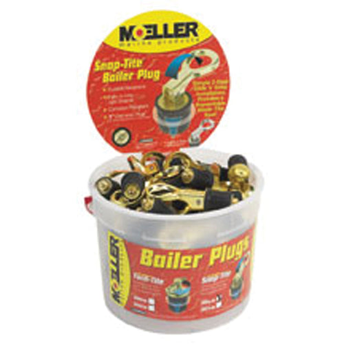 Moeller Snap-Tite 029000-50 Brass Bailer Plug Display Bucket - 50 Piece