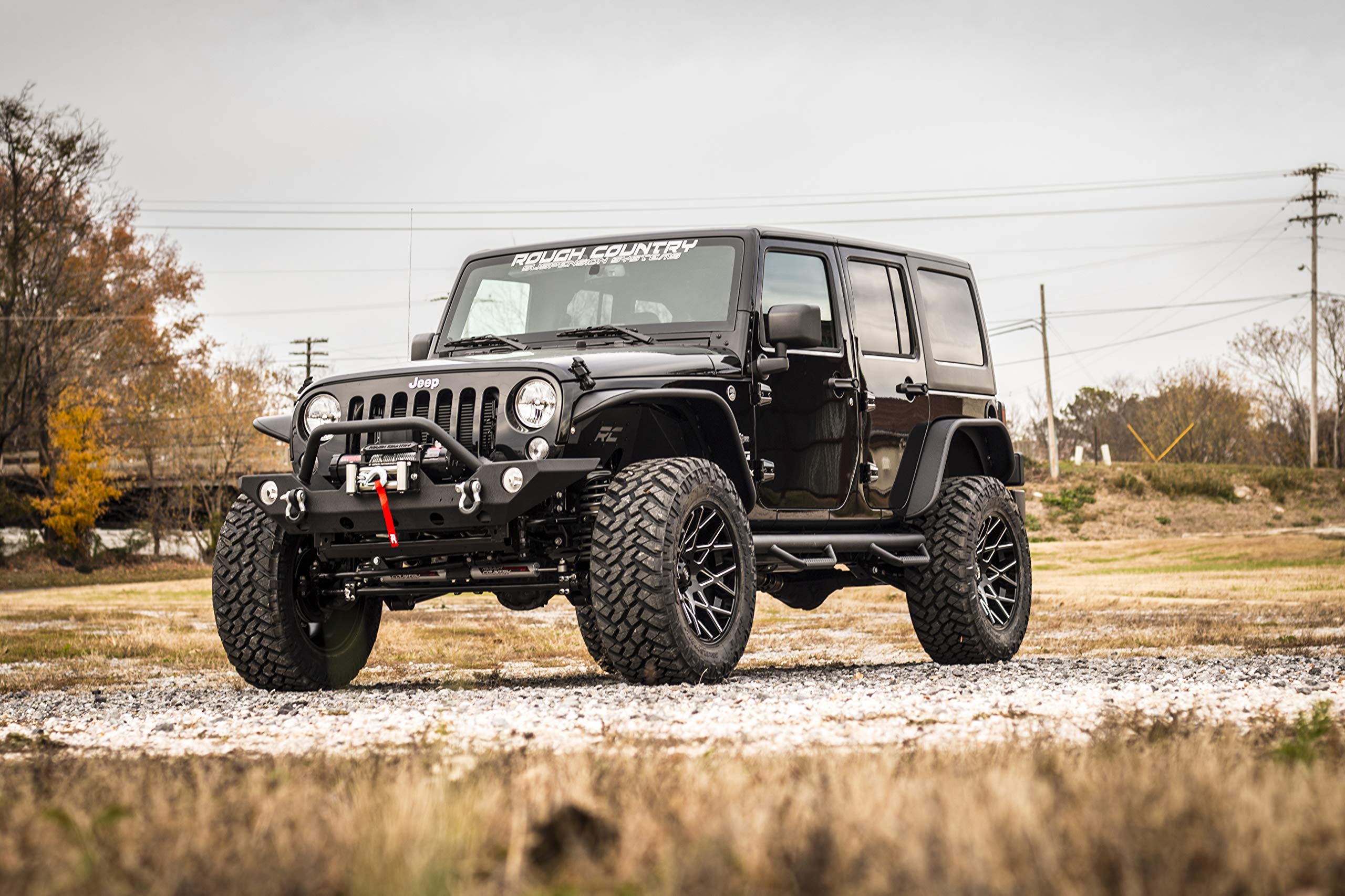 3.5" Rough Country V2 Lift Kit for 2007-2018 Jeep Wrangler JK Unlimited - 69470
