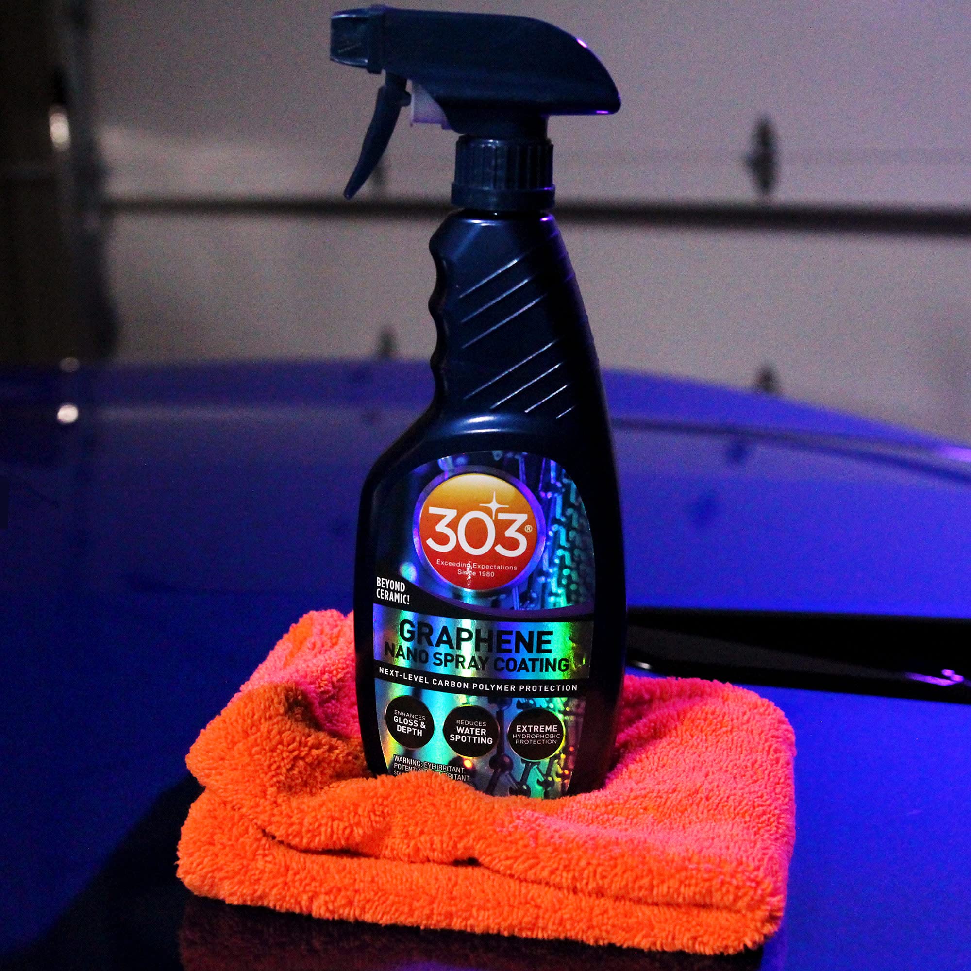 Graphene Nano Spray Coating 303 Products - Enhanced Gloss Finish & Depth, Water Repellent, UV Resistant, Helps Prevent Scratches, Beyond Ceramic Coating for Cars, Car Detailing Spray, 15.5oz.