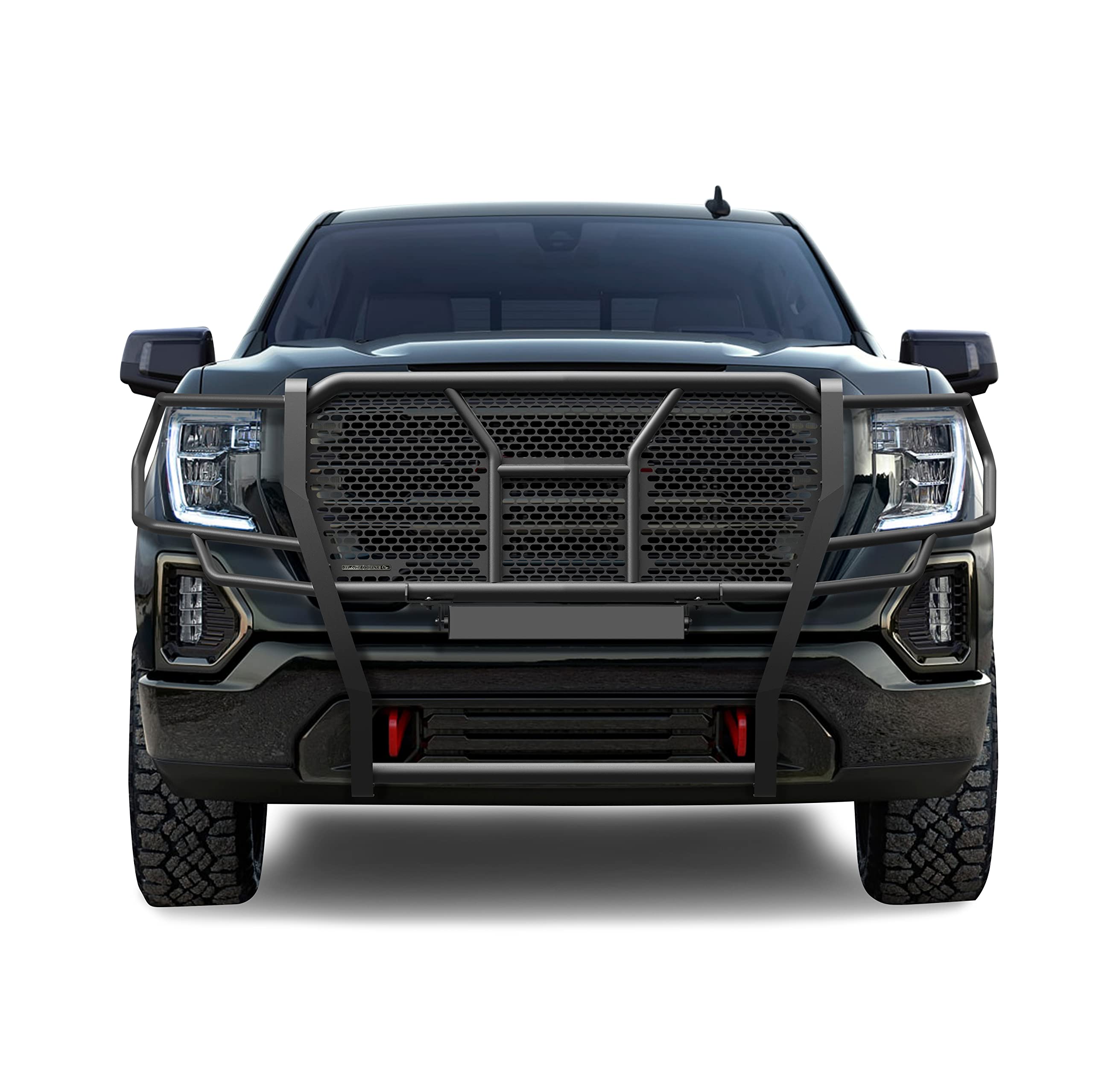 Heavy Duty Black Horse Rugged Grille Brush Bumper Guard Modular Black Compatible with 2019-2021 GMC Sierra 1500-RU-GMSI19-B