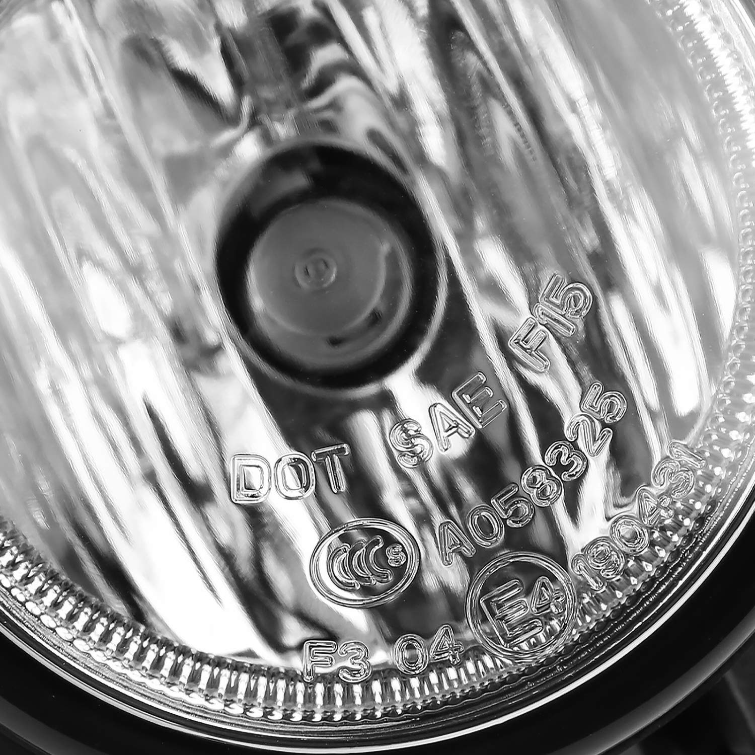 Chrome Driving Fog Lights + H8 Bulbs + Switch SPEC-D TUNING Compatible with 2019-2020 Honda HR-V HRV L+R Pair Assembly