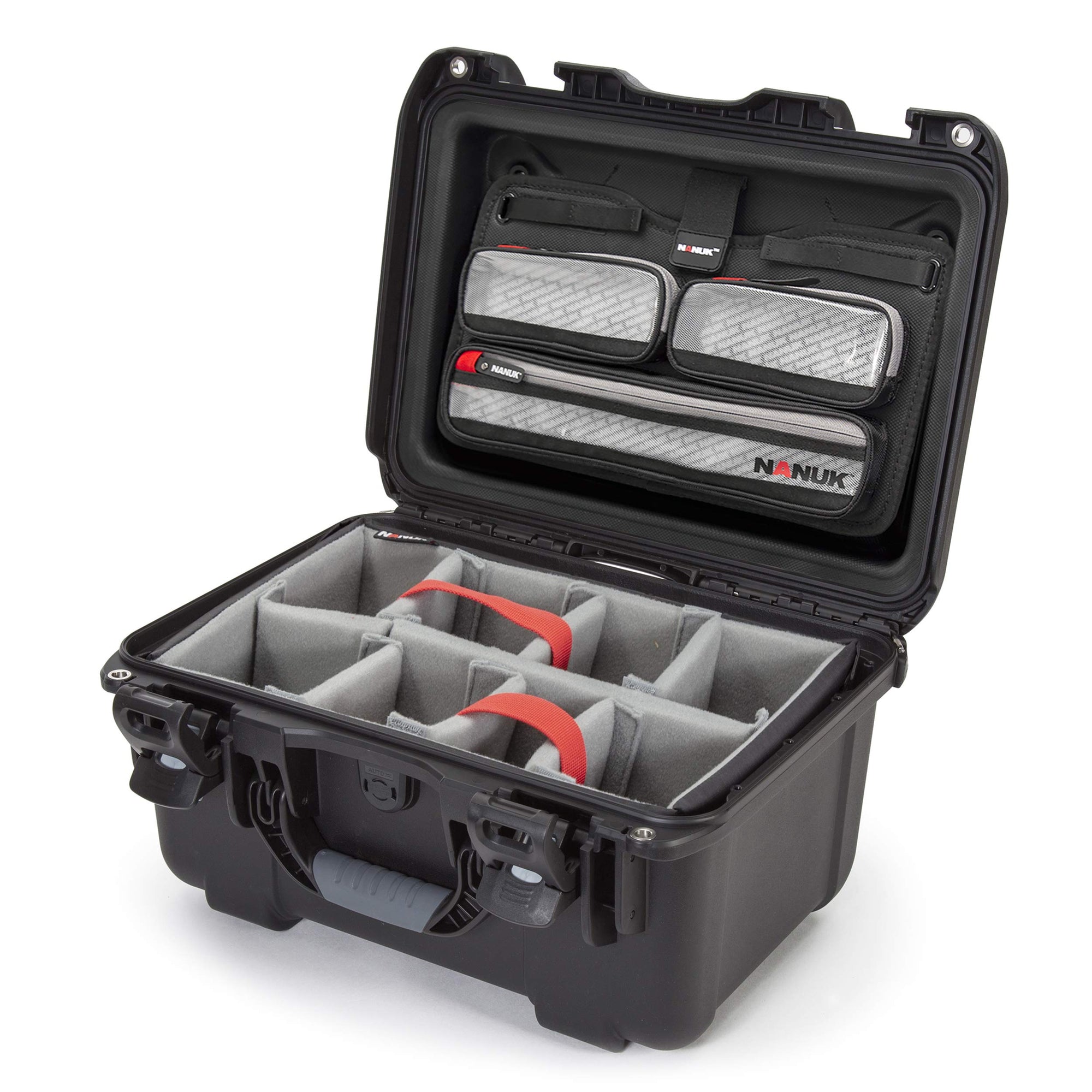 Waterproof Nanuk 918 Hard Case with Lid Organizer and Padded Divider - Black