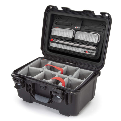 Waterproof Nanuk 918 Hard Case with Lid Organizer and Padded Divider - Black