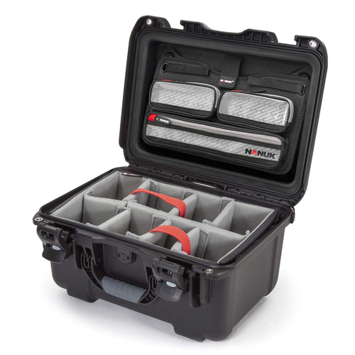 Waterproof Nanuk 918 Hard Case with Lid Organizer and Padded Divider - Black