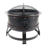 Pleasant Hearth Killian OFW307R fire Pit, Rubbed Bronze