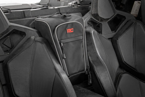 Center Storage Bag Rough Country for Polaris RZR Pro R - Water & Dust Resistant Nylon UTV Storage Organizer with Phone Pocket