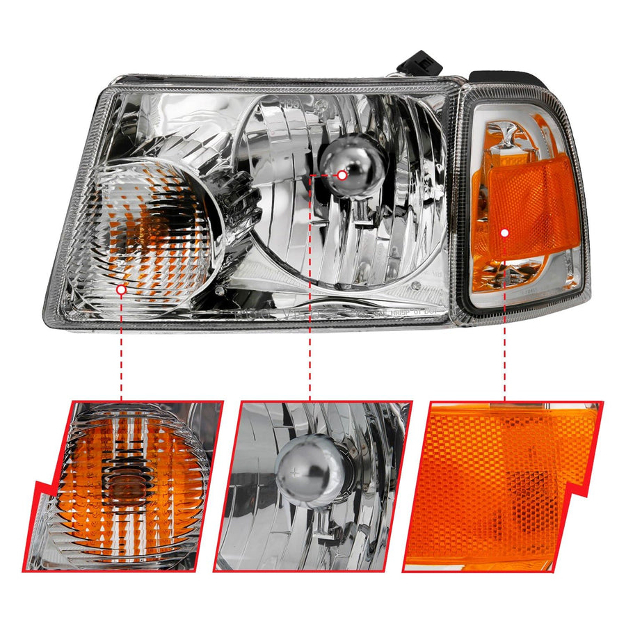 Usa Anzo 111484 Projector Headlamps Fits Ford Ranger