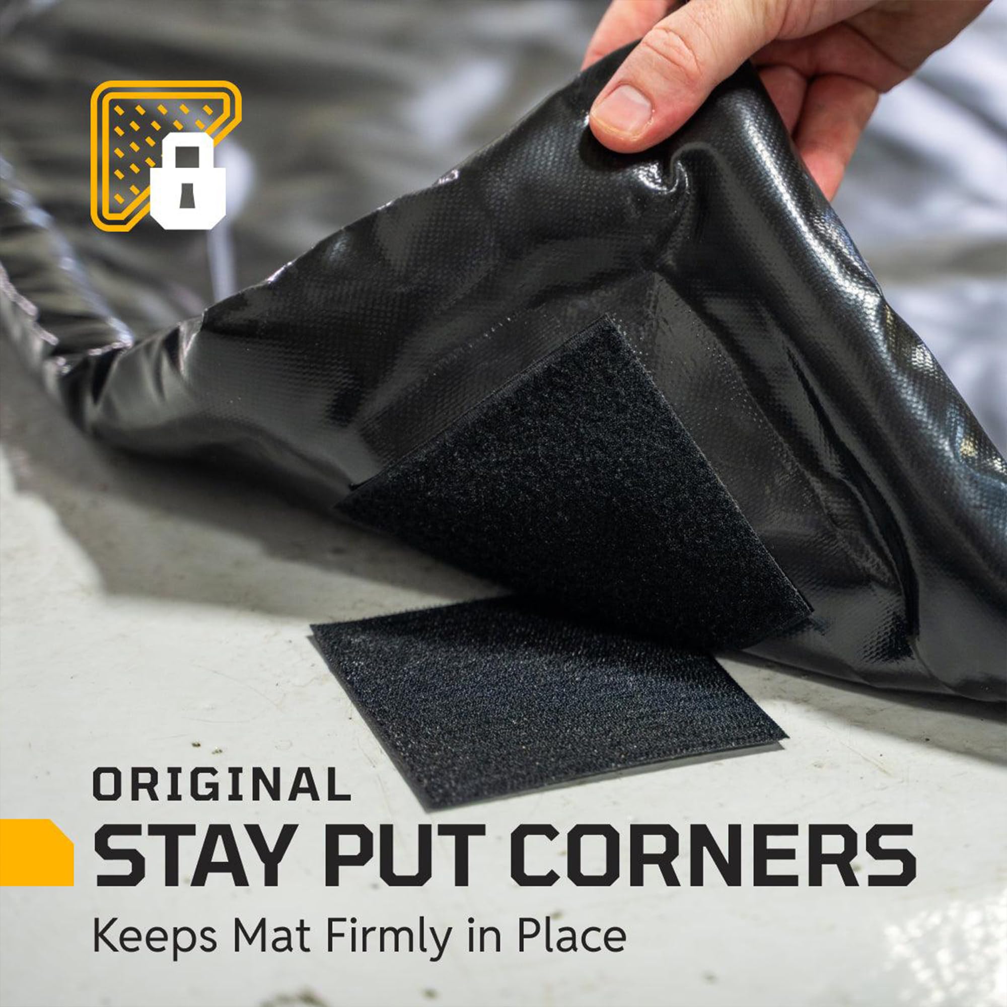 Heavy-Duty AutoFloorGuard Garage Containment Floor Mat for Mid-Size Vehicles, 7'9" x 18"