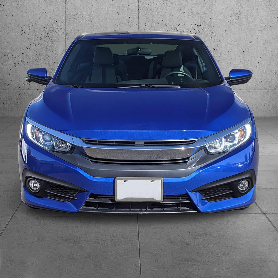 Fog Lights Spec-D Tuning Clear Lens + H11 Bulbs + Switch Included Compatible with Honda Civic 2/4Dr 2016-2018 L+R Pair Assembly