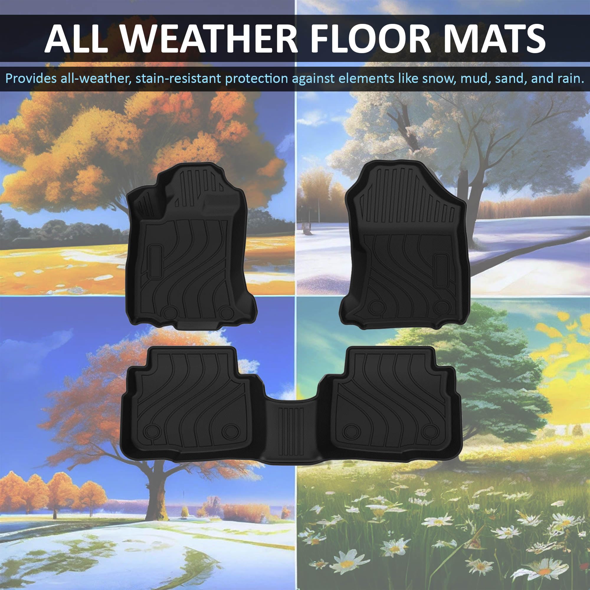 TOTALINER Black Horse Heavy Duty Floor Mat Anti-Skid Black 1.37'' Thickness Compatible with 2024-2024 Subaru Outback-FMSOU24