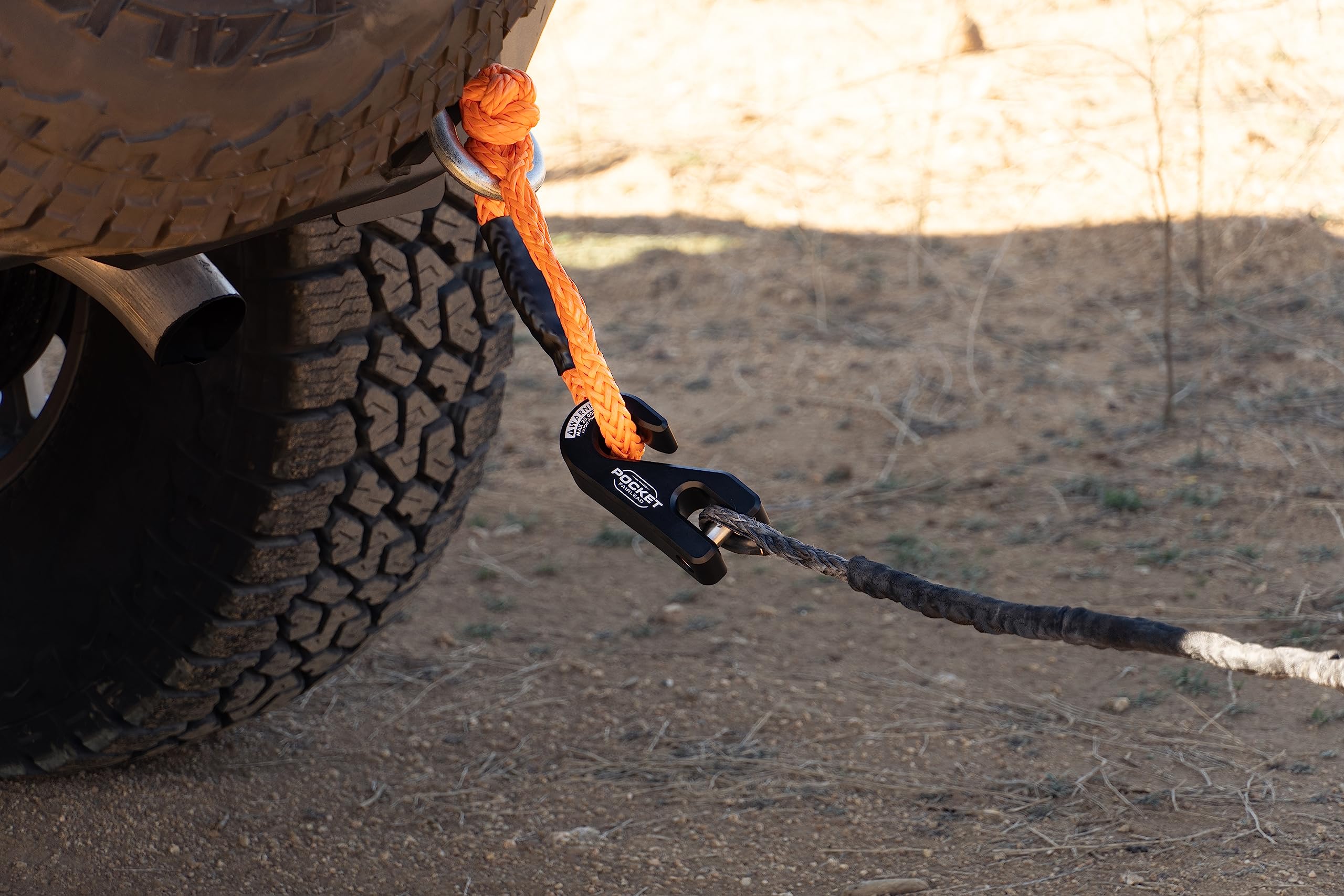 Pocket Fairlead DV8 Offroad for Aftermarket Winch | for Synthetic Rope Only | 20,000 lb Working Load Limit | Fits Most Aftermarket Winches | Includes Hook & Stainless Steel Pin
