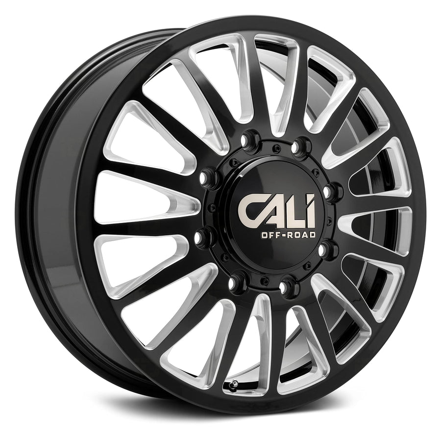 SUMMIT CALI OFF-ROAD DUALLY Black Wheel with Painted (22 x 8.25 inches /8 x 200 mm, 115 mm Offset)