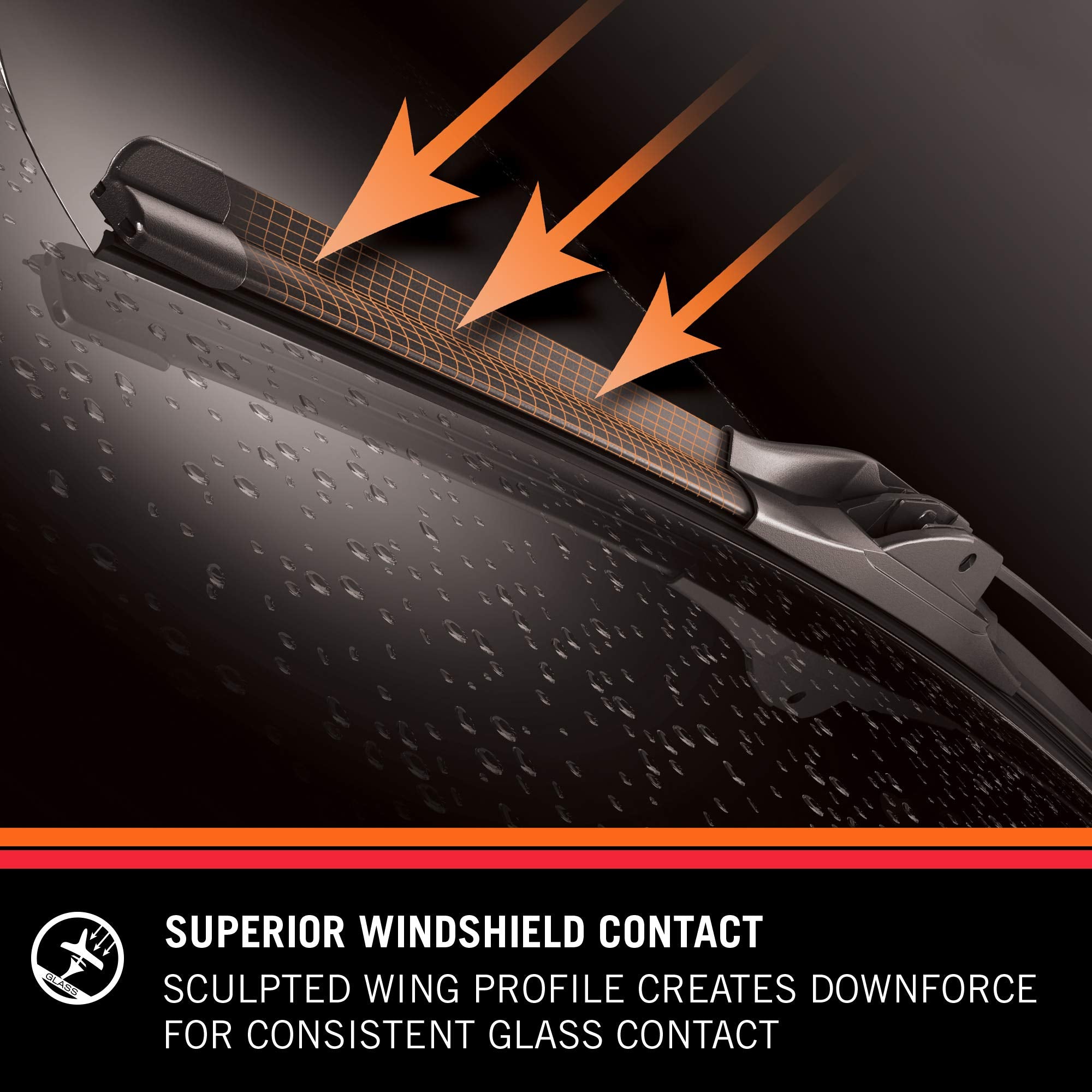 Wiper Blades K&N EDGE: All Weather Performance, Superior Windshield Contact, Streak-Free Wipe Technology: 21" (Pack of 2)