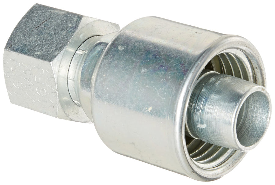 MegaCrimp Gates 16G-16FJX Couplings, Female JIC 37 Flare Swivel, Zinc Plated Carbon Steel, 4.24", 1" ID (Pack of 30)