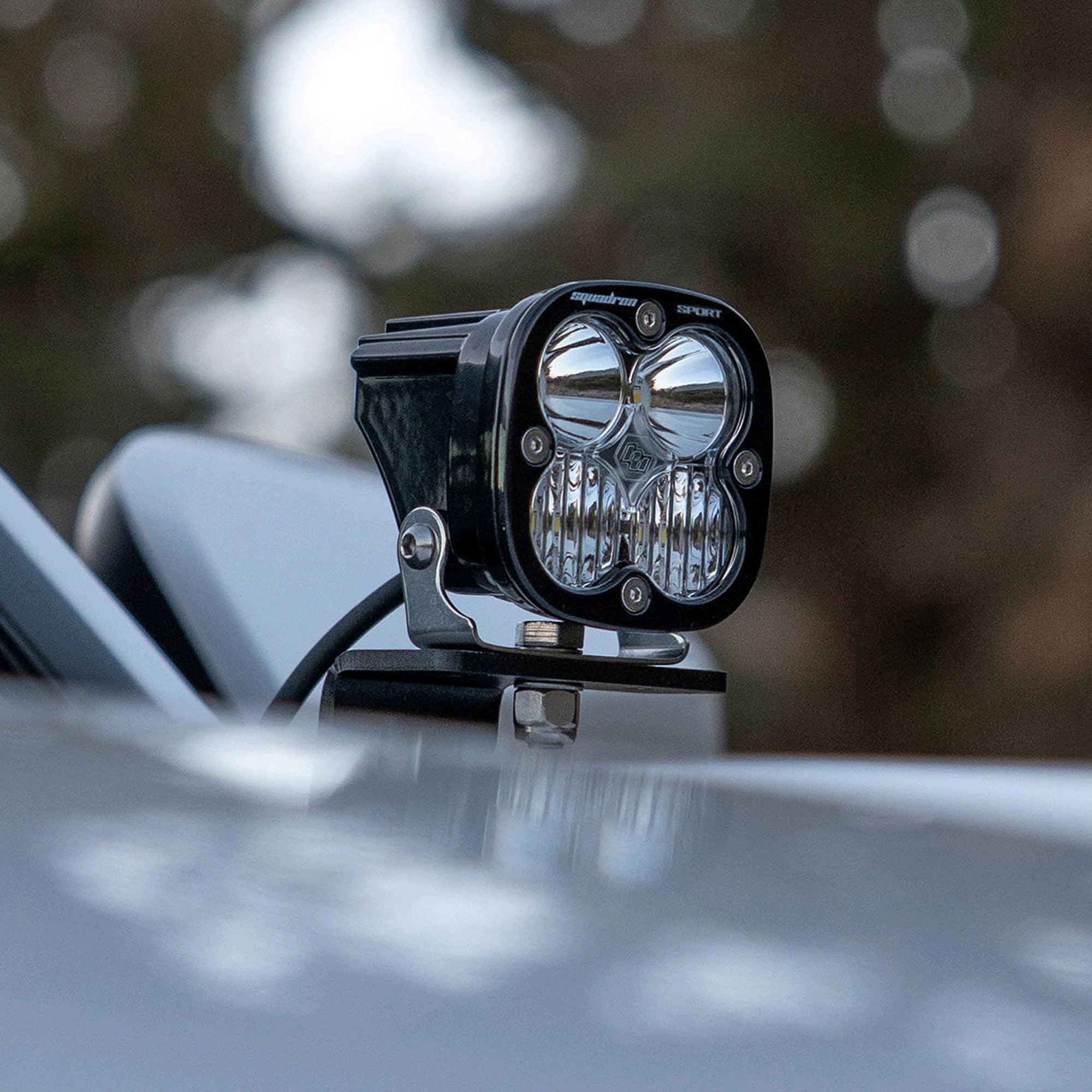 Baja Designs A-Pillar Light Kit Squadron Sport for Toyota 4Runner 2025+ - 2 PCS LED Lights with Toggle Harness and A-Pillar Mounting Accessories (Driving Combo; Clear)