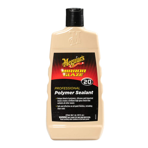 MEGUIAR'S Polymer Sealant Mirror Glaze – Brilliant High Gloss Wax Protection – M2016, 16 oz