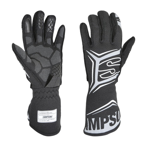 MGXK Simpson Racing Magnata Gloves Black/Grey XL - Pair