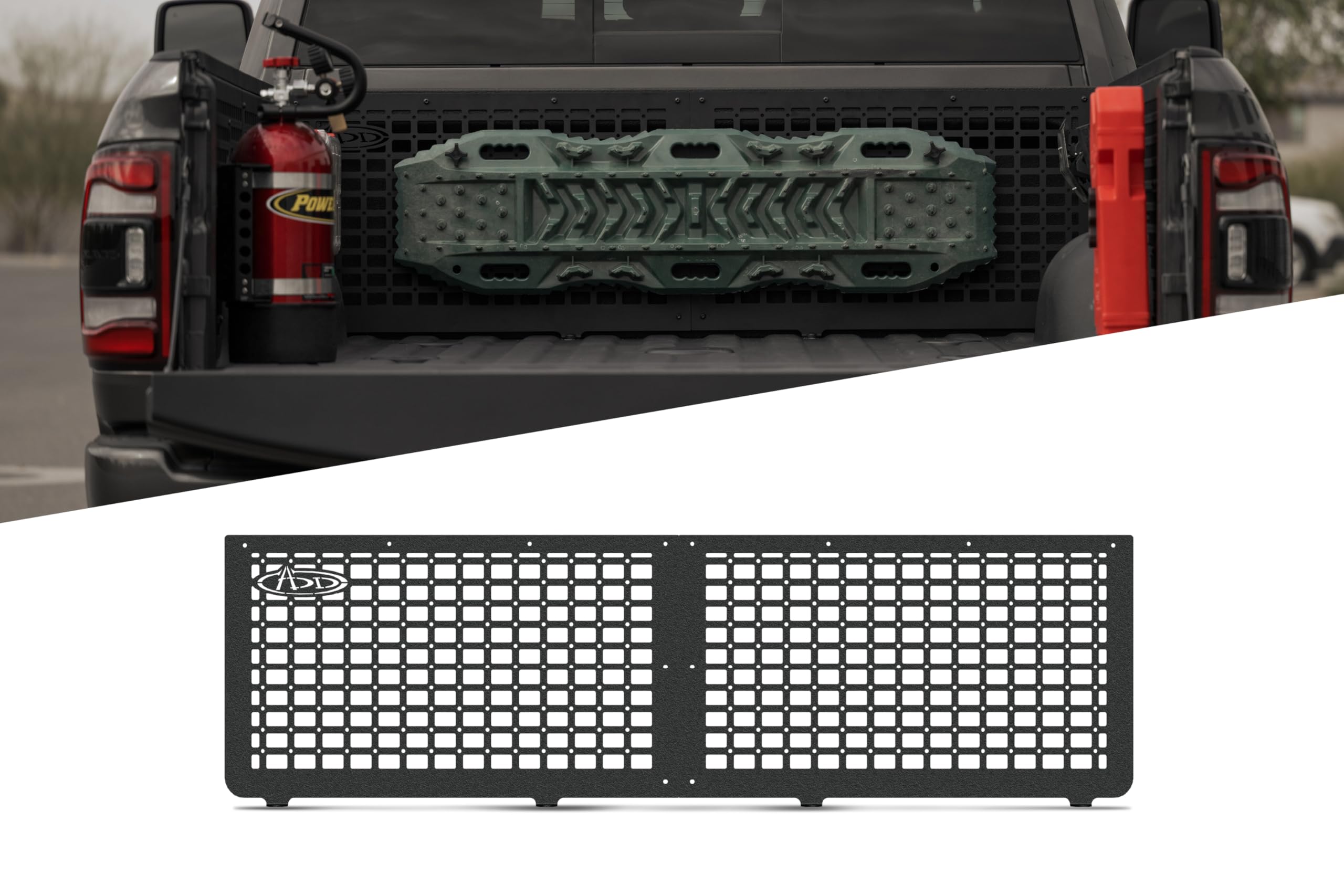 Offroad Bed Cab Molle Panels for 2019-2024 Ram HD 2500/3500 ADD | Tools, Recovery Gear, & Off-Road Supplies Mounts | Rigid Fitment | Hammer Black Powder Coat | Steel Construction | Made in the USA