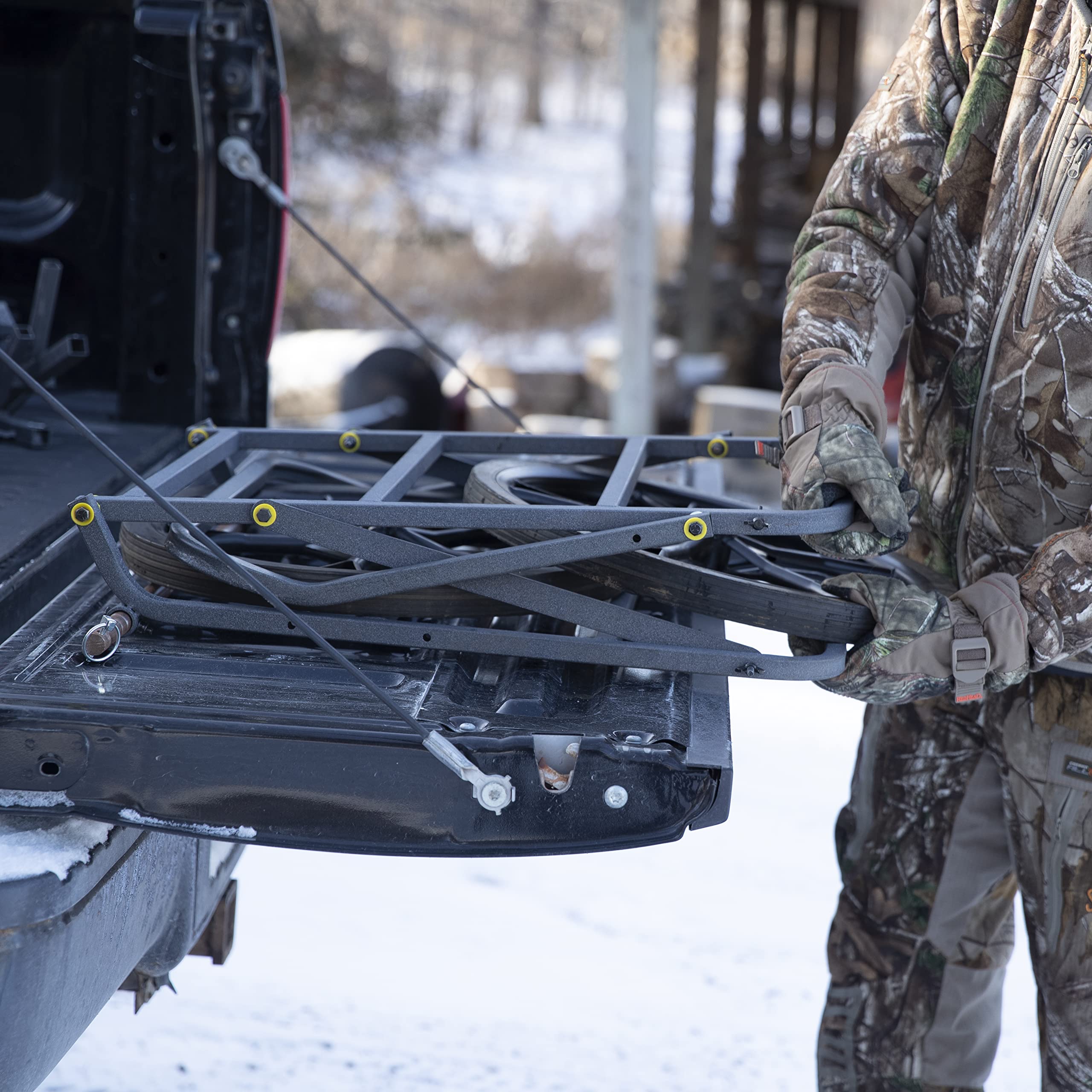 Game Cart Rivers Edge®, Haul Large Game, Tri-Fold Design, from Folded to Full Use, Durable, 300 lb. Hauling Capacity, RE790 Black