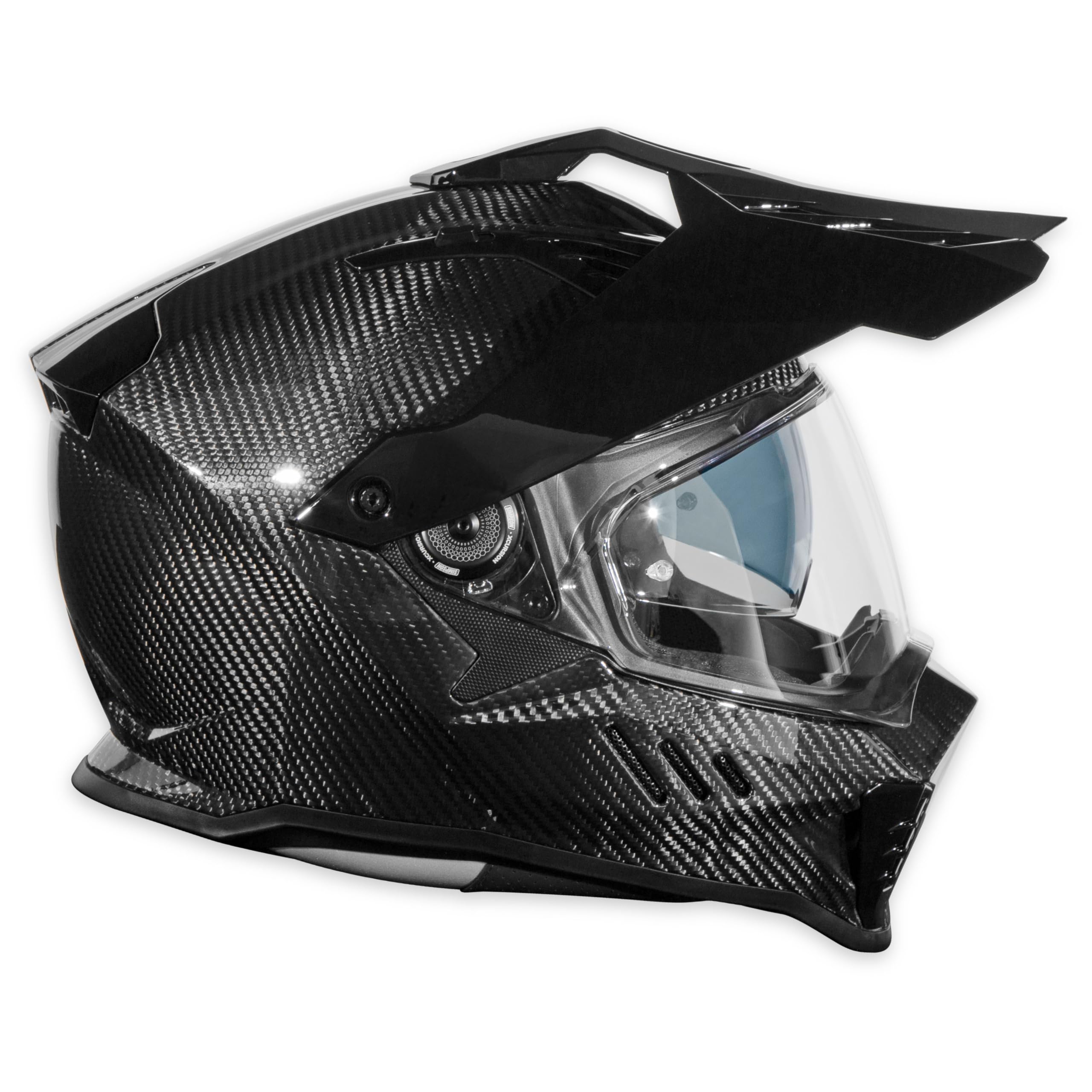 Simpson Bandit Xcursion Motorcycle Helmet - Carbon - Small | Off Road Dirt Bike UTV Motocross ATV | Full Face | Removable Peak | Clear Pinlock Anti-Fog Visor Shield | DOT ECE Certified (XBCSM)