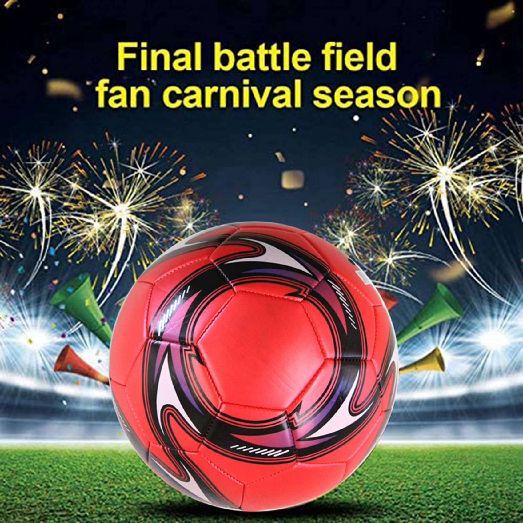 2 x Bdfhjln Professional Football Size 5 Training Official Football Ball Competition Outdoor Red